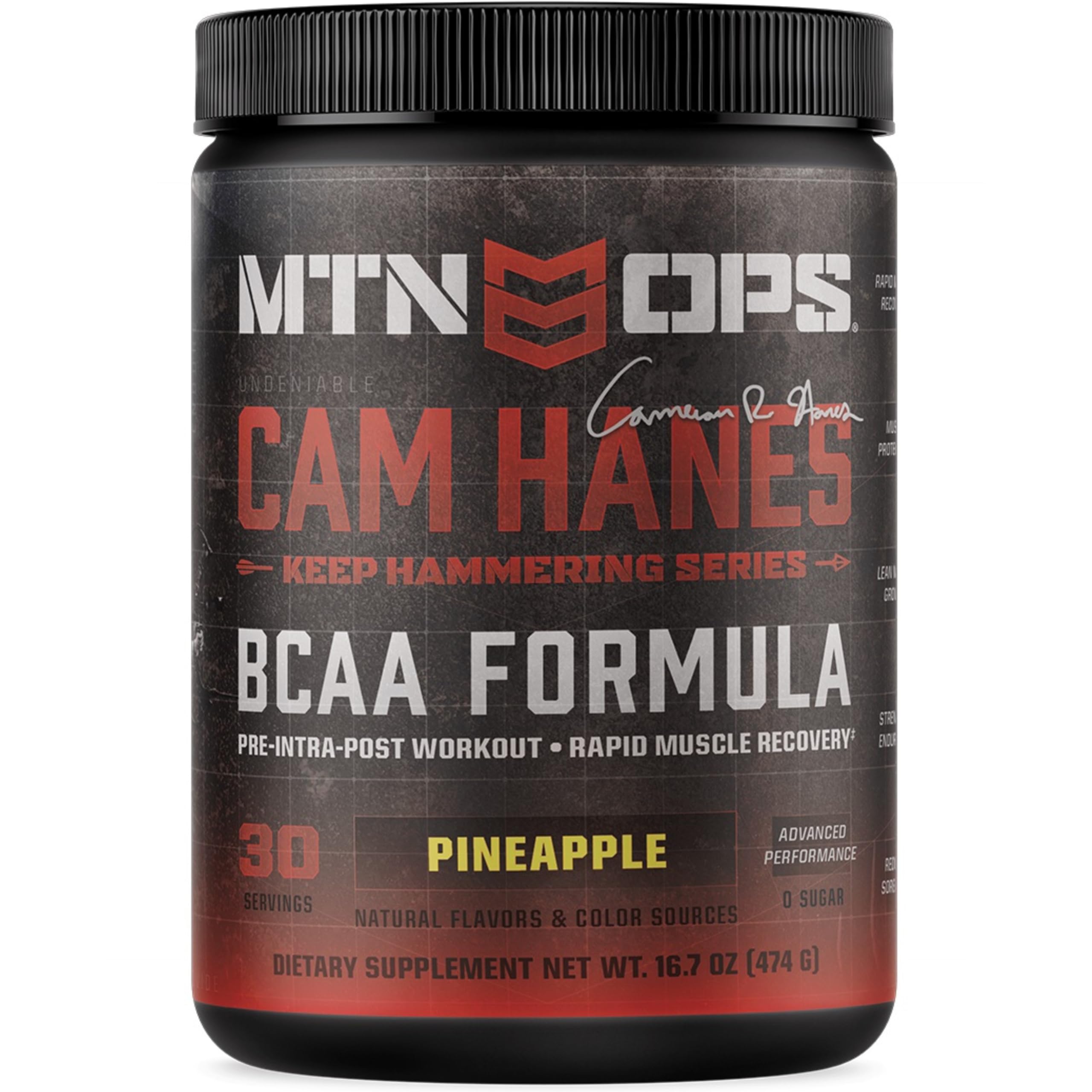 MTN OPS Keep Hammering BCAA pineapple tub for lean recovery during training