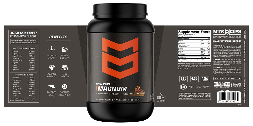 MTN OPS Magnum low-glycemic flavor protein ready for daily energy management