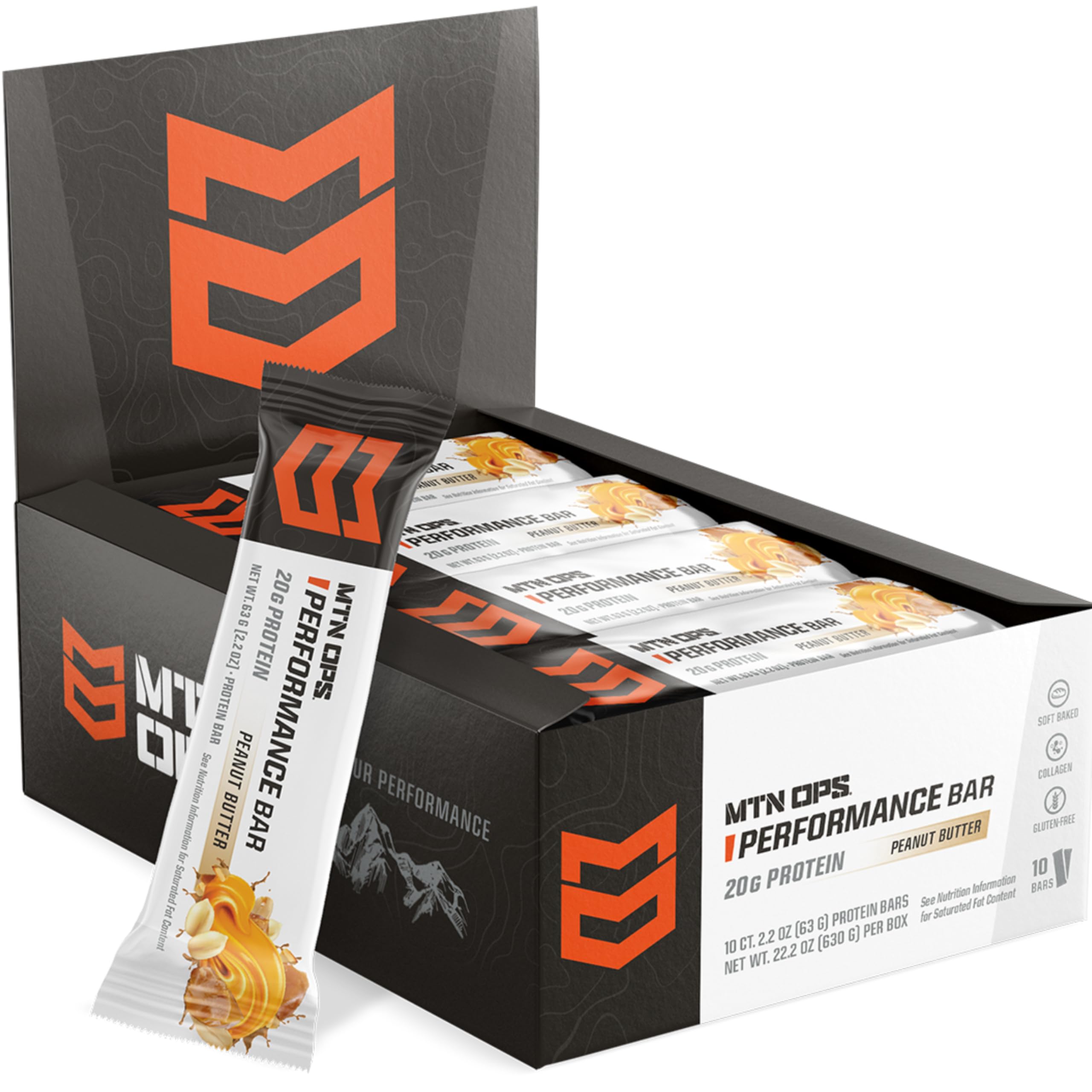 MTN OPS Protein Bars Peanut Butter Bliss packaging, ideal for quick energy on busy days.