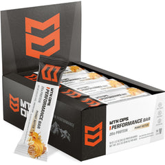 MTN OPS Protein Bars Peanut Butter Bliss packaging, ideal for quick energy on busy days.