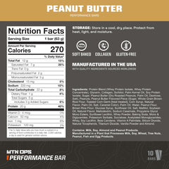 MTN OPS Protein Bars Peanut Butter Bliss texture close-up, creamy yet crunchy.