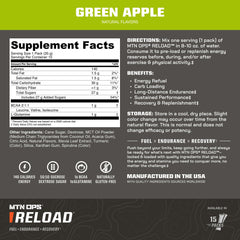 MTN OPS Reload green apple in backpack ready for endurance fueling