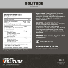 Closeup of Solitude capsules highlighting vegetarian wellness support for climbs.
