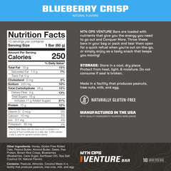 Close-up of MTN OPS Venture Bar Blueberry Crisp texture and real ingredients