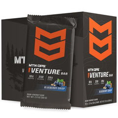 MTN OPS Venture Bar Blueberry Crisp pack showcases convenient on-the-go energy