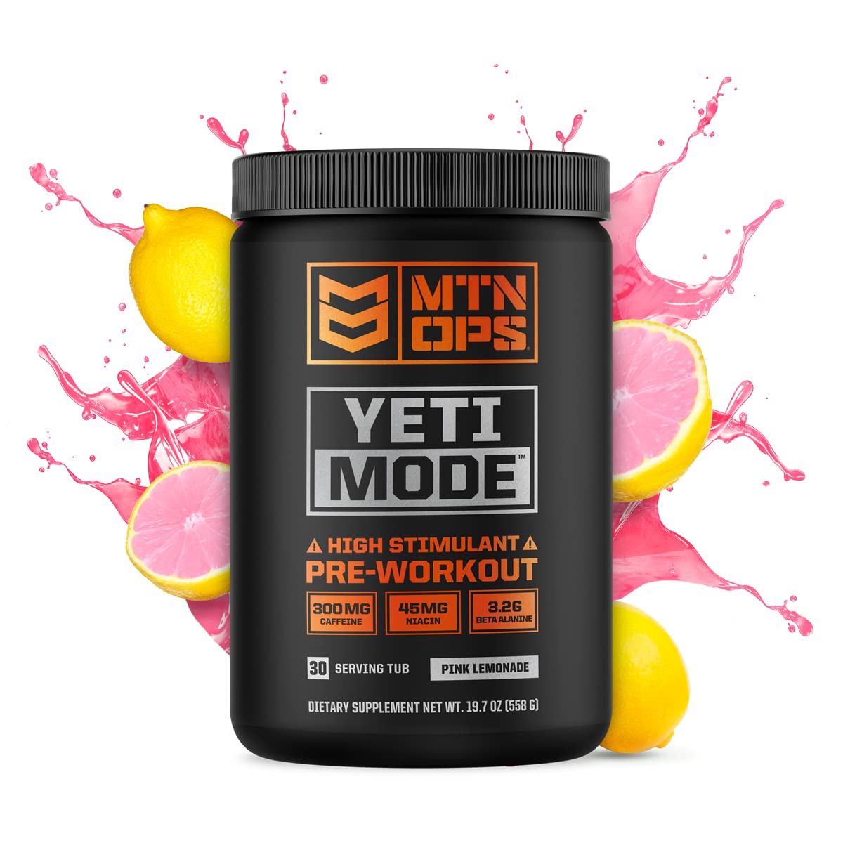 MTN OPS Yeti Mode caffeine boost visual highlighting strong energy for intense sessions