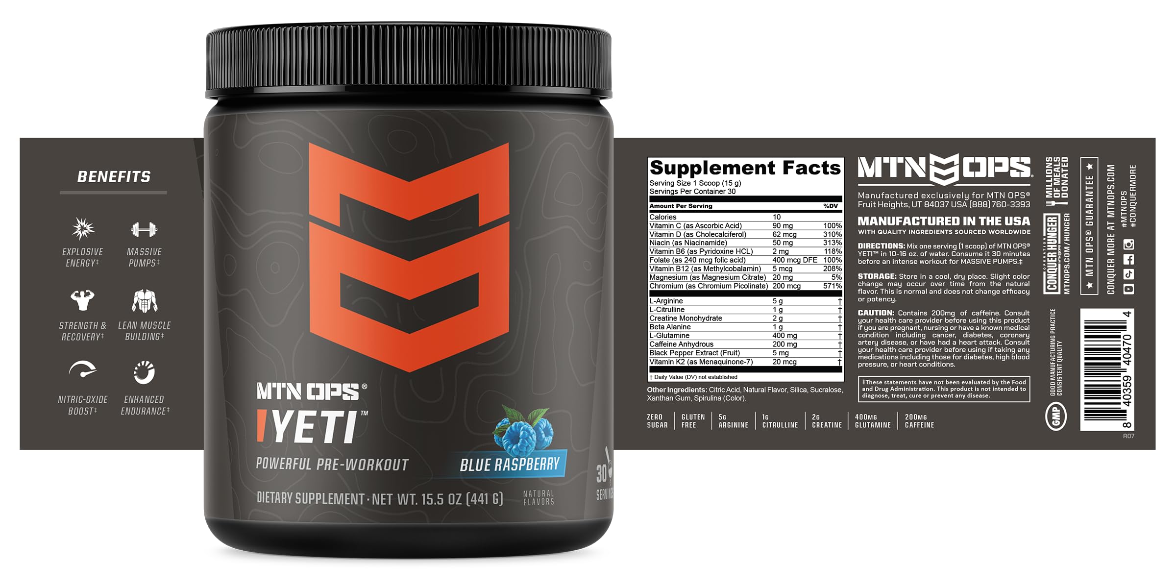 MTN OPS YETI ready-to-drink serve for on-the-go energy