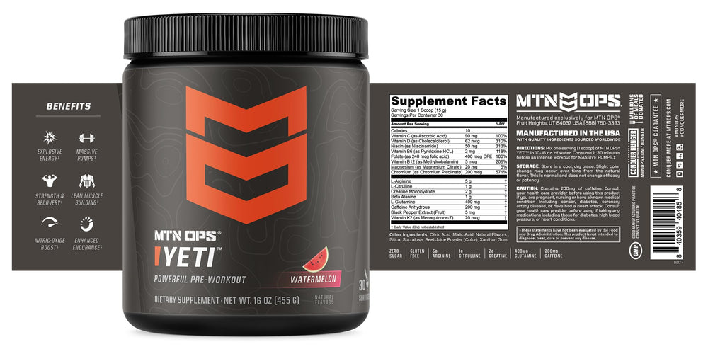 MTN OPS YETI timing with water shows 30-minute pre-workout use