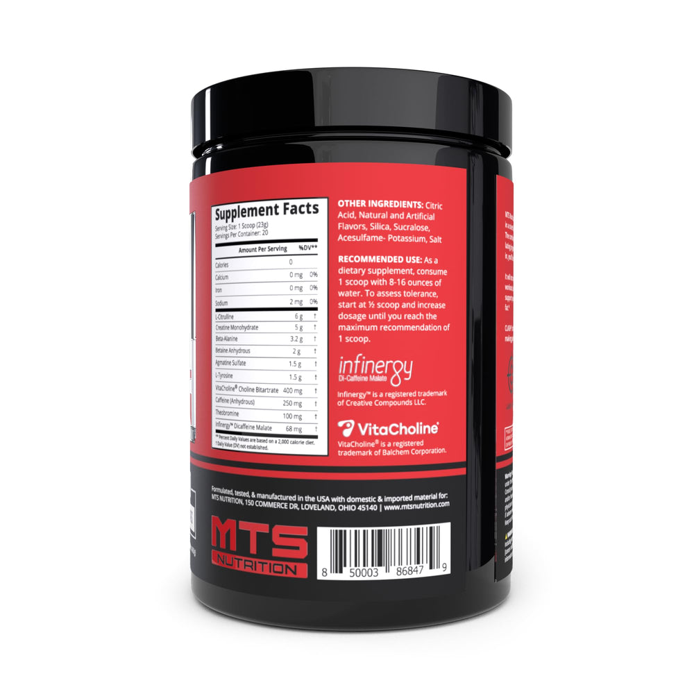 MTS Clash grape-splash scoop measuring the perfect dose for workouts