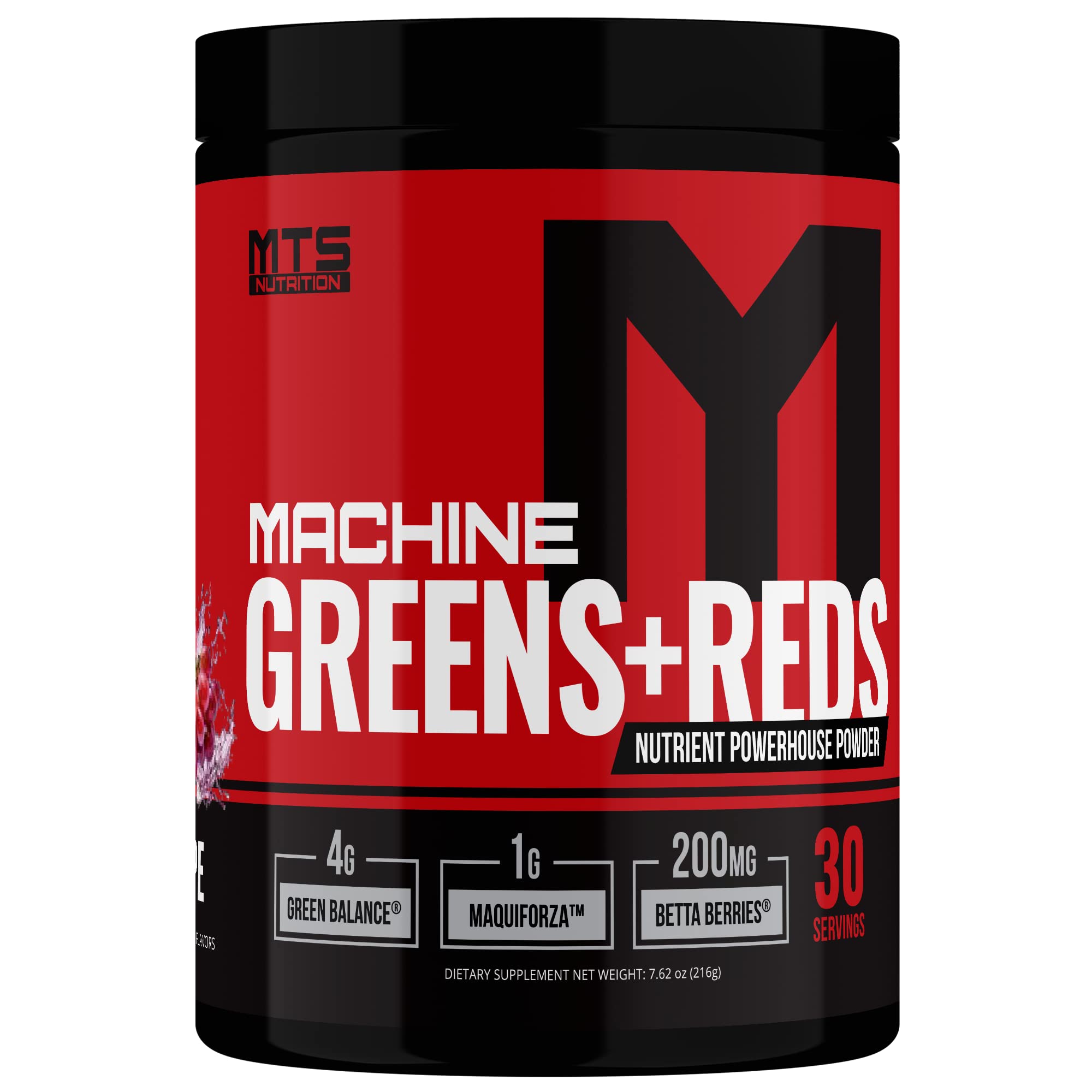 MTS Nutrition Machine Greens + Reds grape tub for daily greens and antioxidants