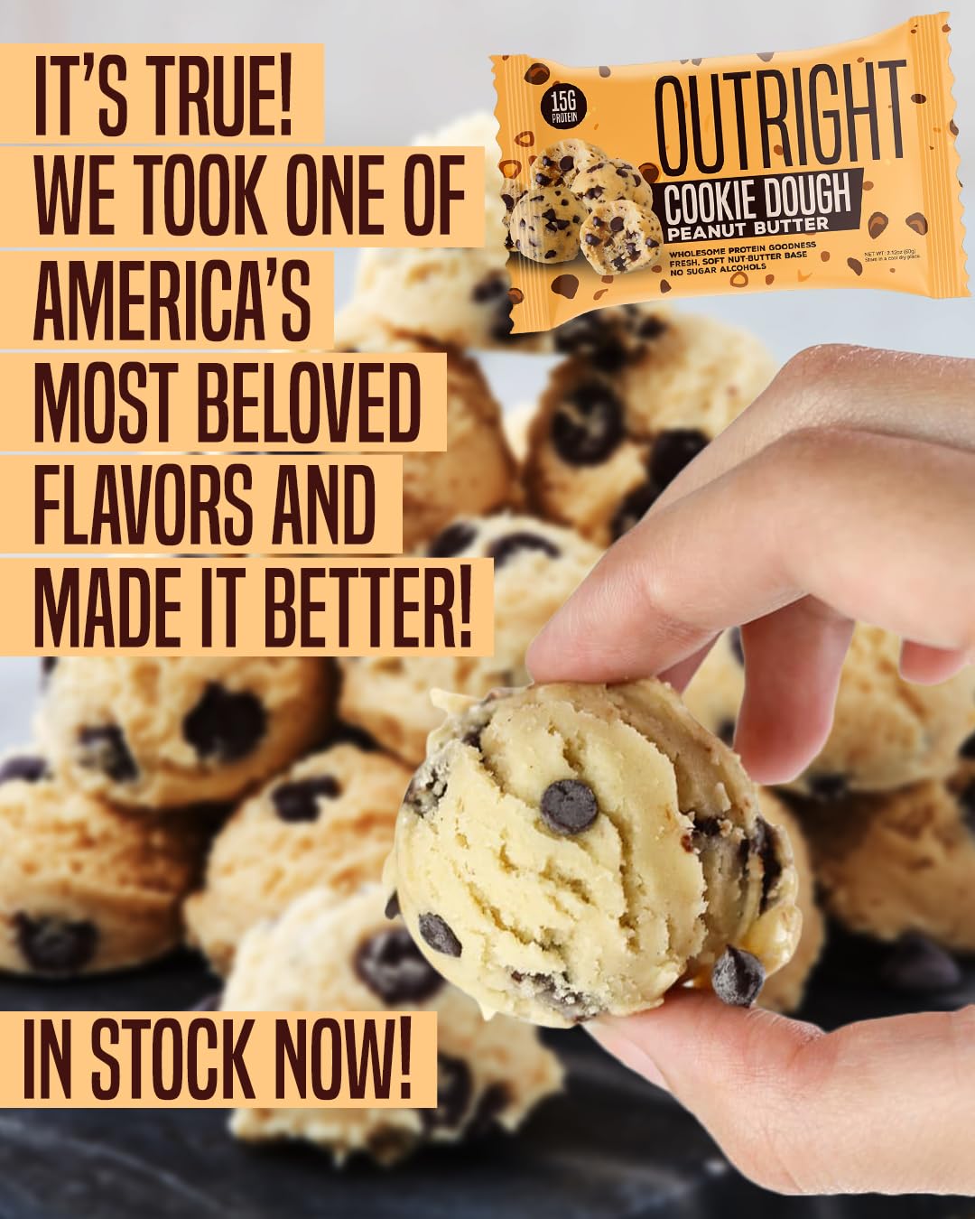 MTS Outright Bar 12-count pack displayed for daily snacking