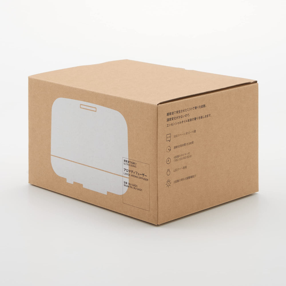 MUJI MJ-UAD1 dimensions show 6.6in diameter and 4.8in height