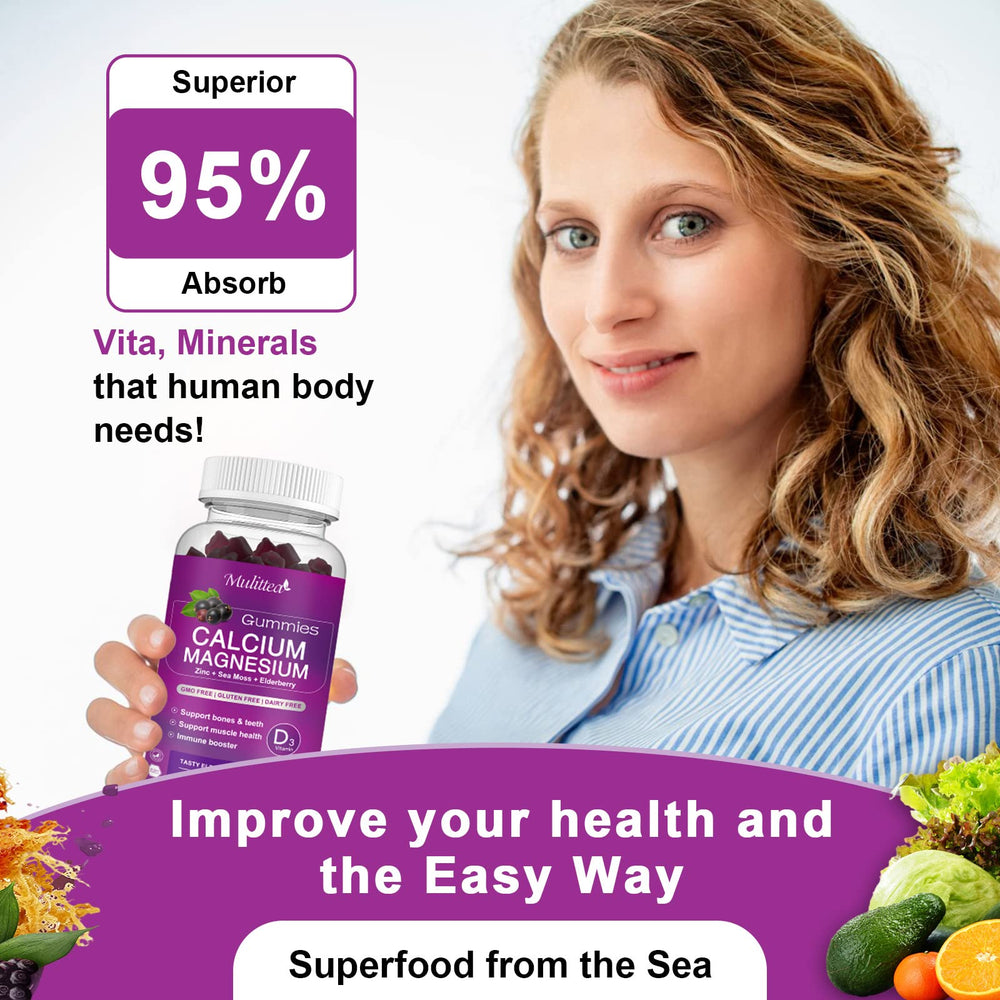 Mulittea D3 zinc potassium blend closeup, supports immune and nervous system