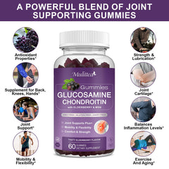 Mulittea elderberry berries emphasize antioxidant support in gummies.