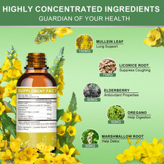 Mulittea Mullein Drops blueberry flavor for pleasant taste during use.