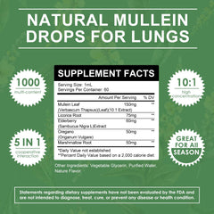 Mulittea Mullein Drops dropper dispensing for precise, gentle dosing.