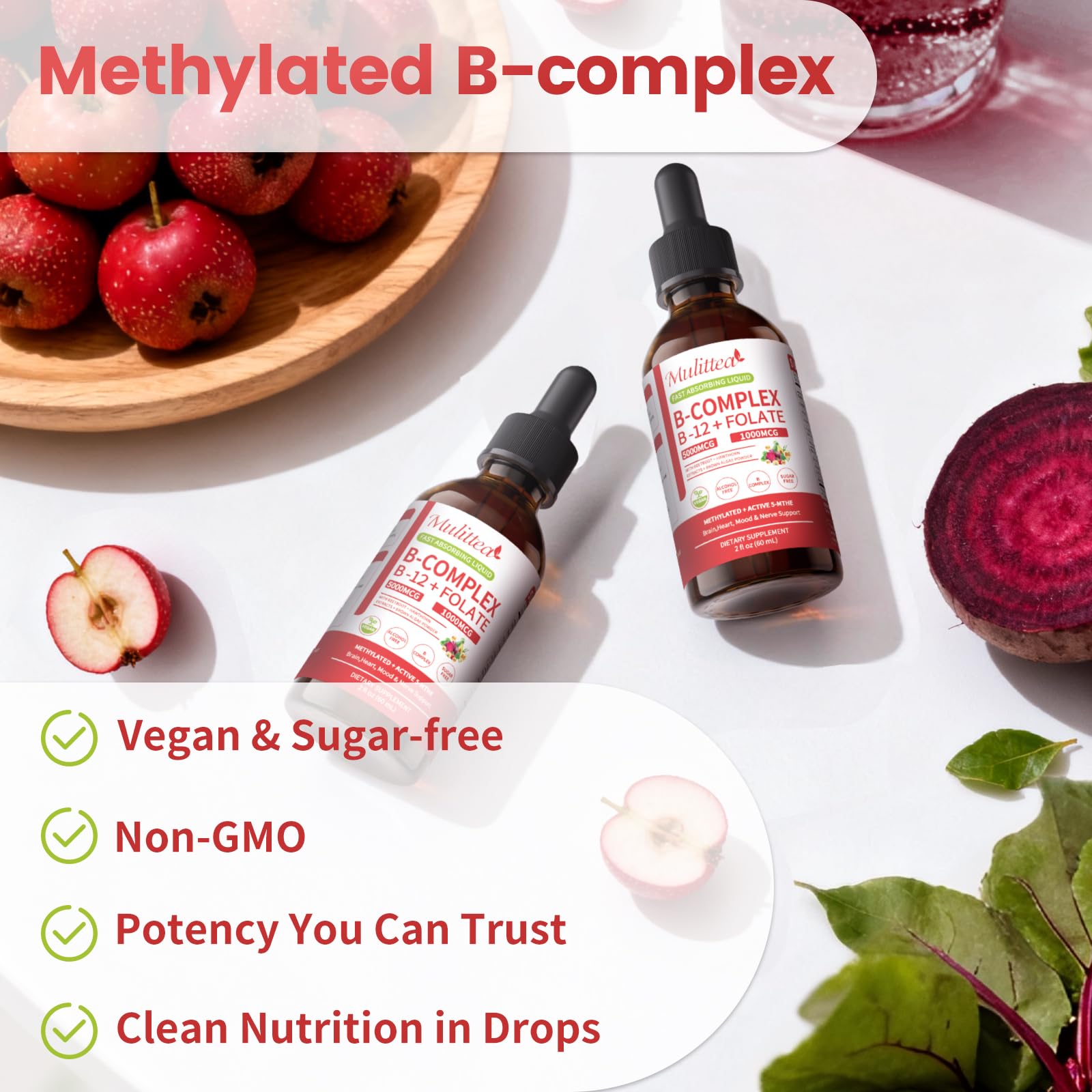 Mulittea vegan non-GMO facility branding and packaging