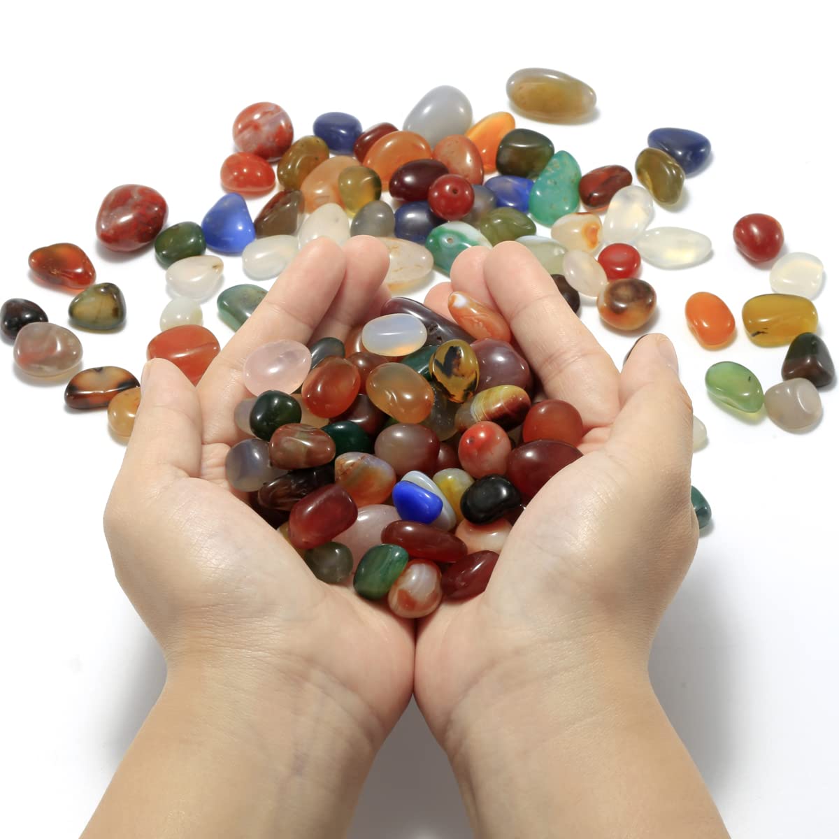 MULSAME Healing Crystals Set: Amethyst stones promote calm focus during meditation.
