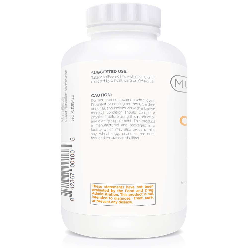 Purity seal on Multiform Omega-3 bottle confirms heavy metals and toxins removal.