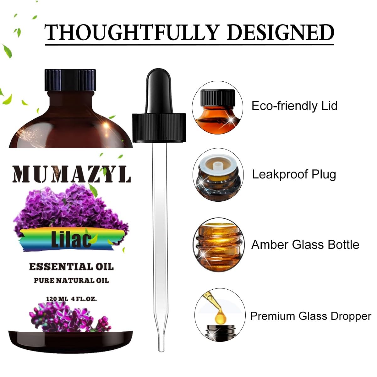 MUMAZYL Lilac Oil dropper detail for precise dosing in crafts.