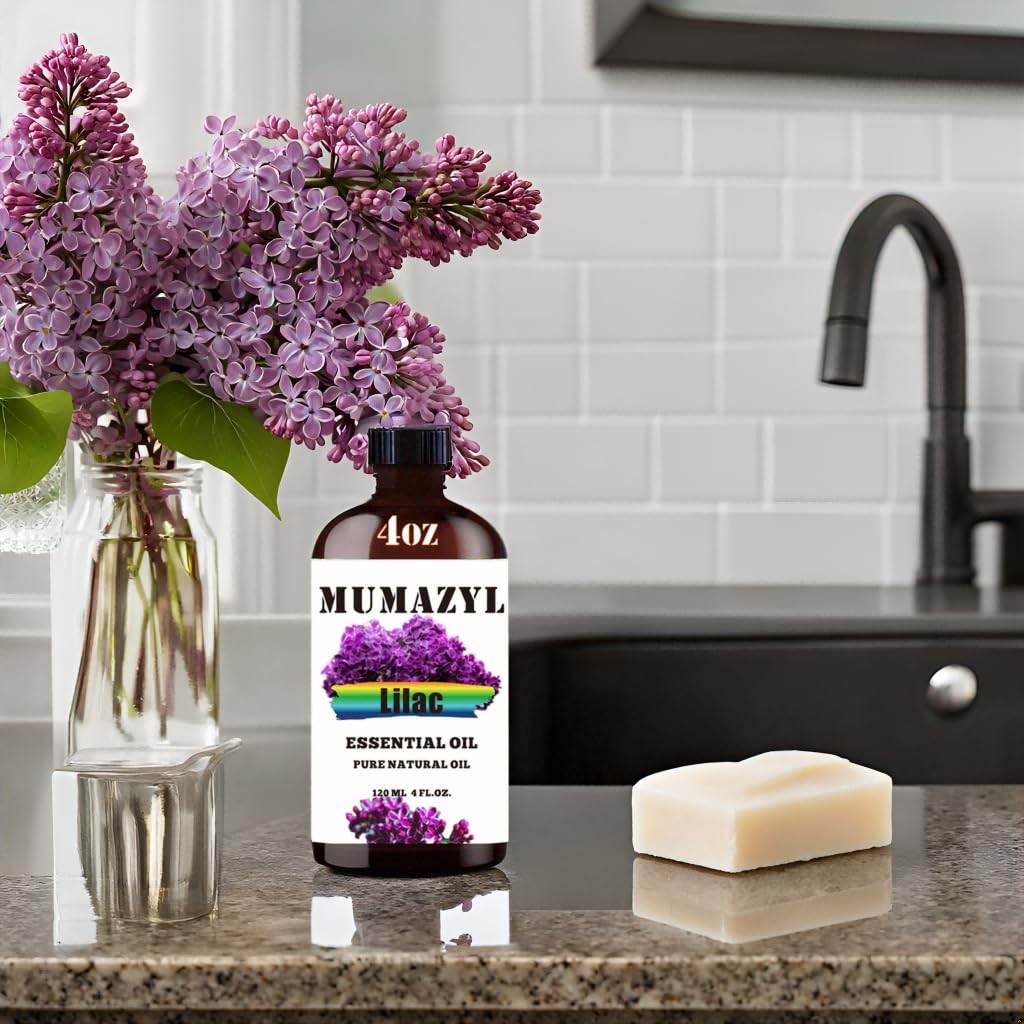 MUMAZYL Lilac Oil packaging closeup with dropper for clean measuring.