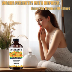 MUMAZYL Sweet Orange oil diffuser setup with refreshing citrus ambiance