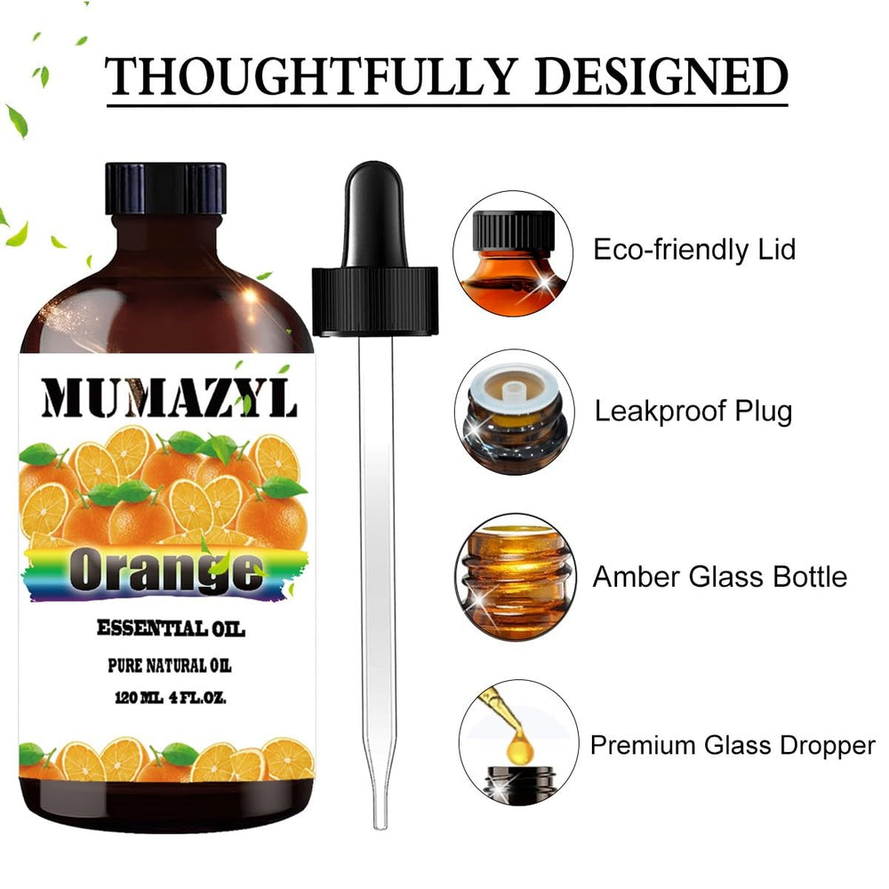 MUMAZYL Sweet Orange oil dropper for precise crafting blends