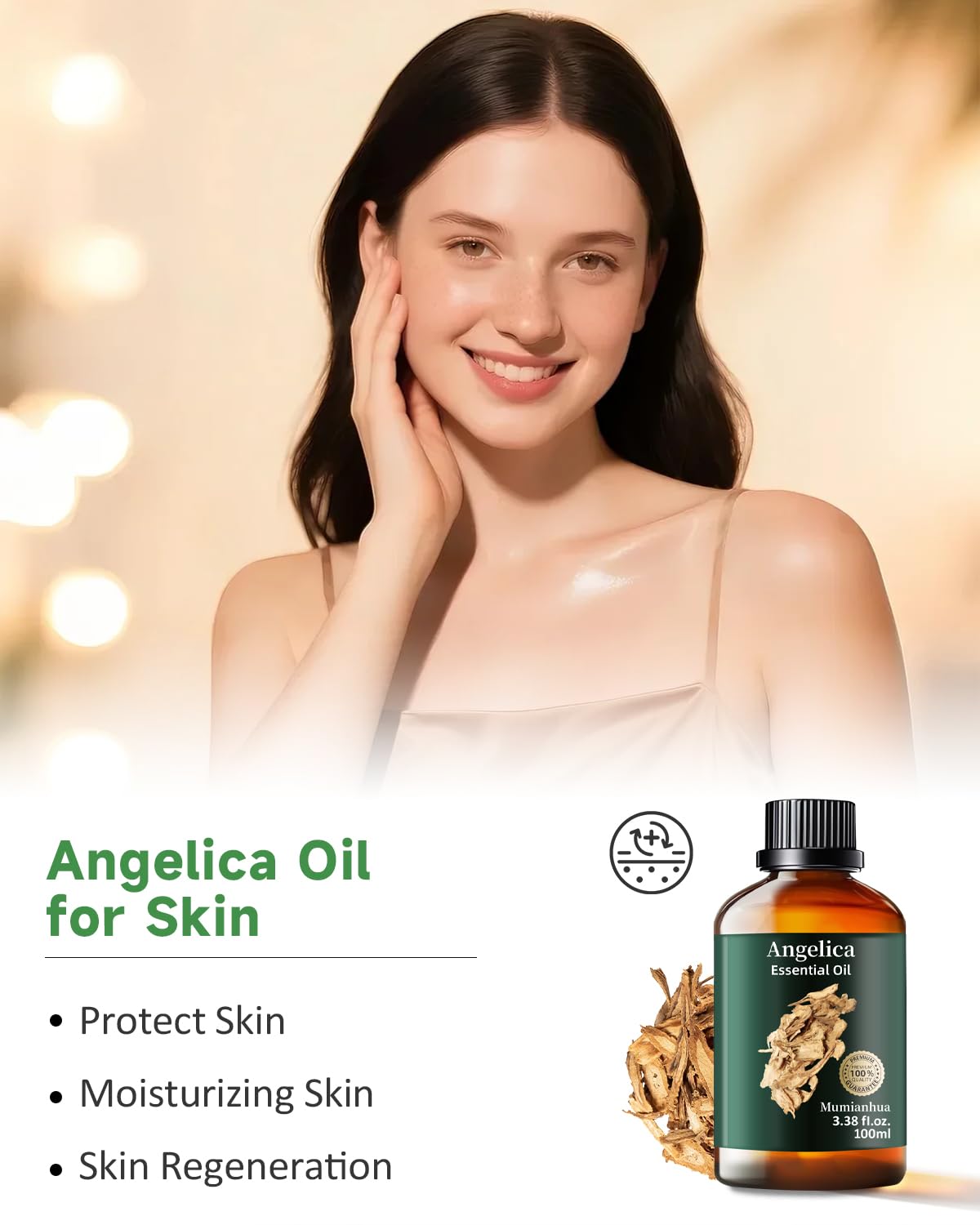 Mumianhua Angelica Root Oil scalp massage nourishes the scalp and improves manageability