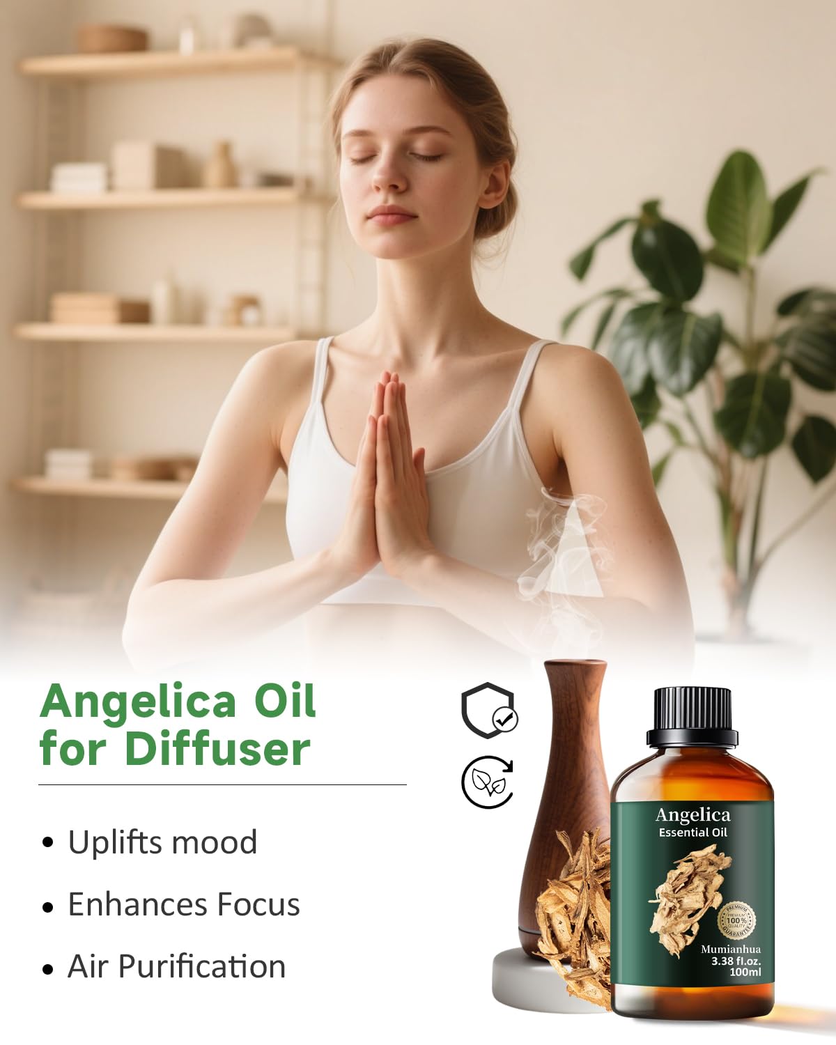 Mumianhua Angelica Root Oil skin serum with jojoba for clarity and elasticity