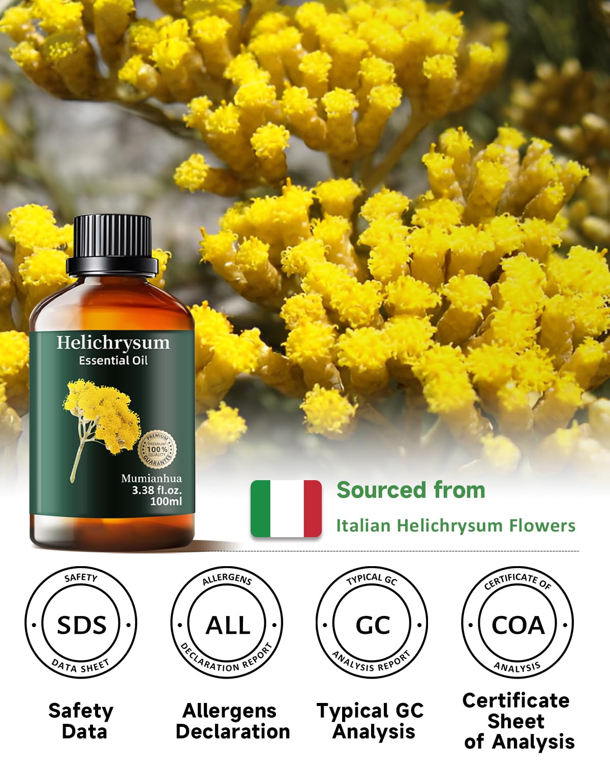 Mumianhua Helichrysum candle-diy photo suggests aromatic blends for soothing ambience