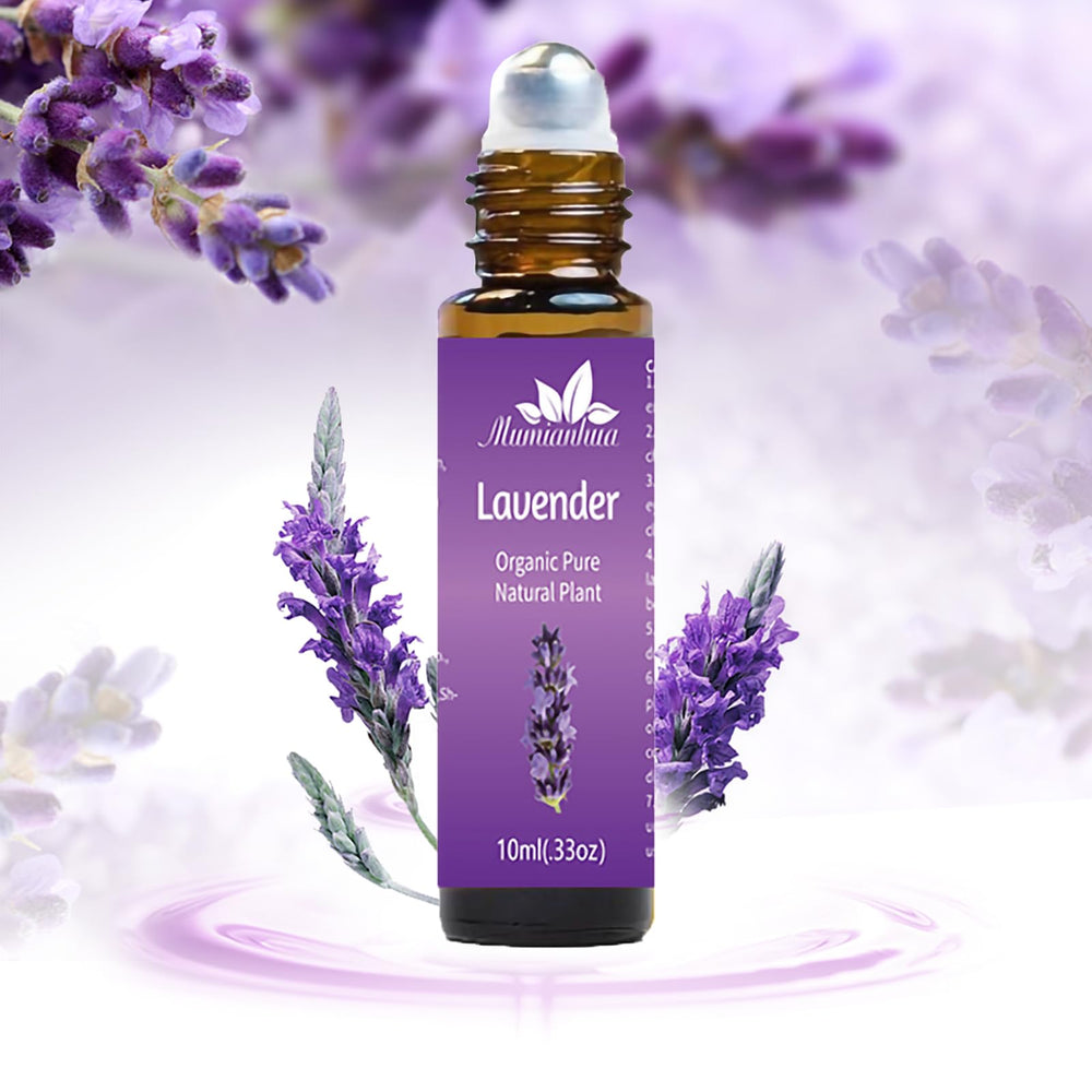 Mumianhua Lavender Roll-On cap close-up for on-the-go calm.