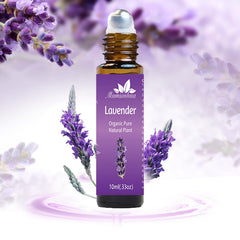 Mumianhua Lavender Roll-On cap close-up for on-the-go calm.