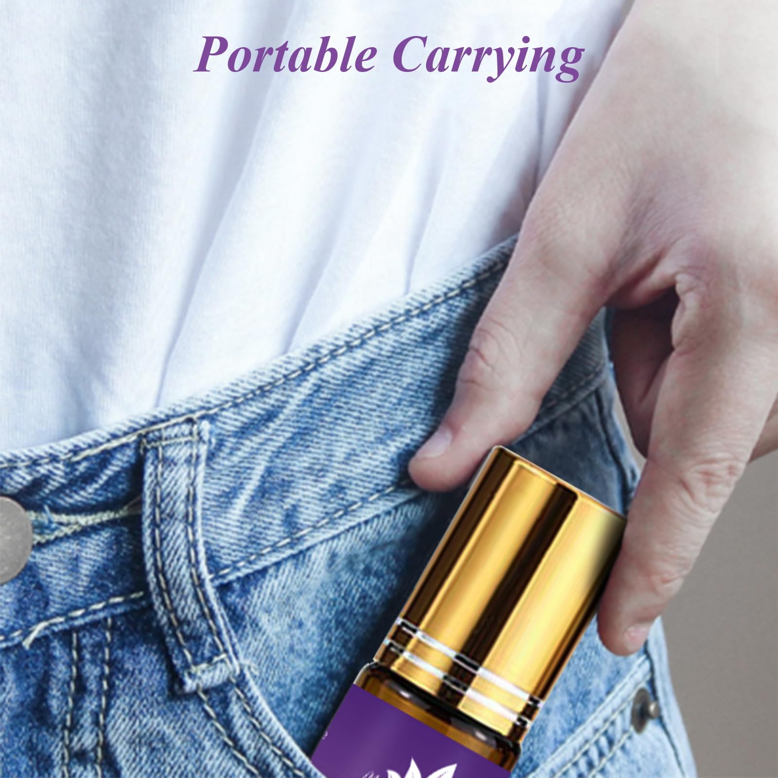 Mumianhua Lavender Roll-On packaging and brand label for easy storage.