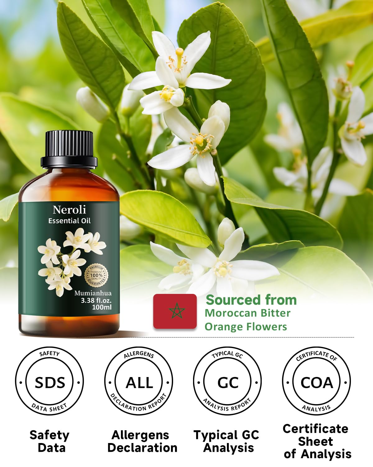 Mumianhua Neroli oil room spray mist for fresh spaces.