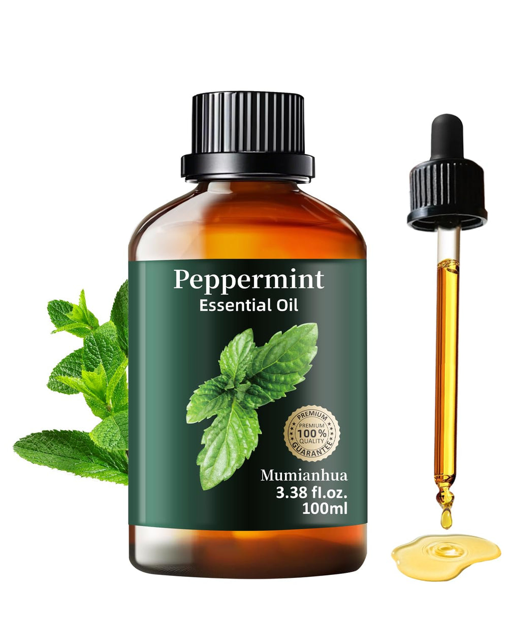Mumianhua peppermint oil bottle for diffusion and topical blends