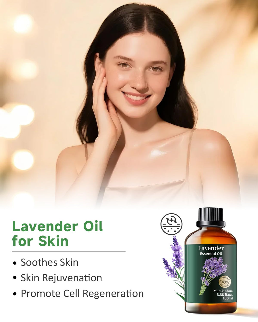 Mumianhua Lavender Oil drops to refresh laundry with calming fragrance