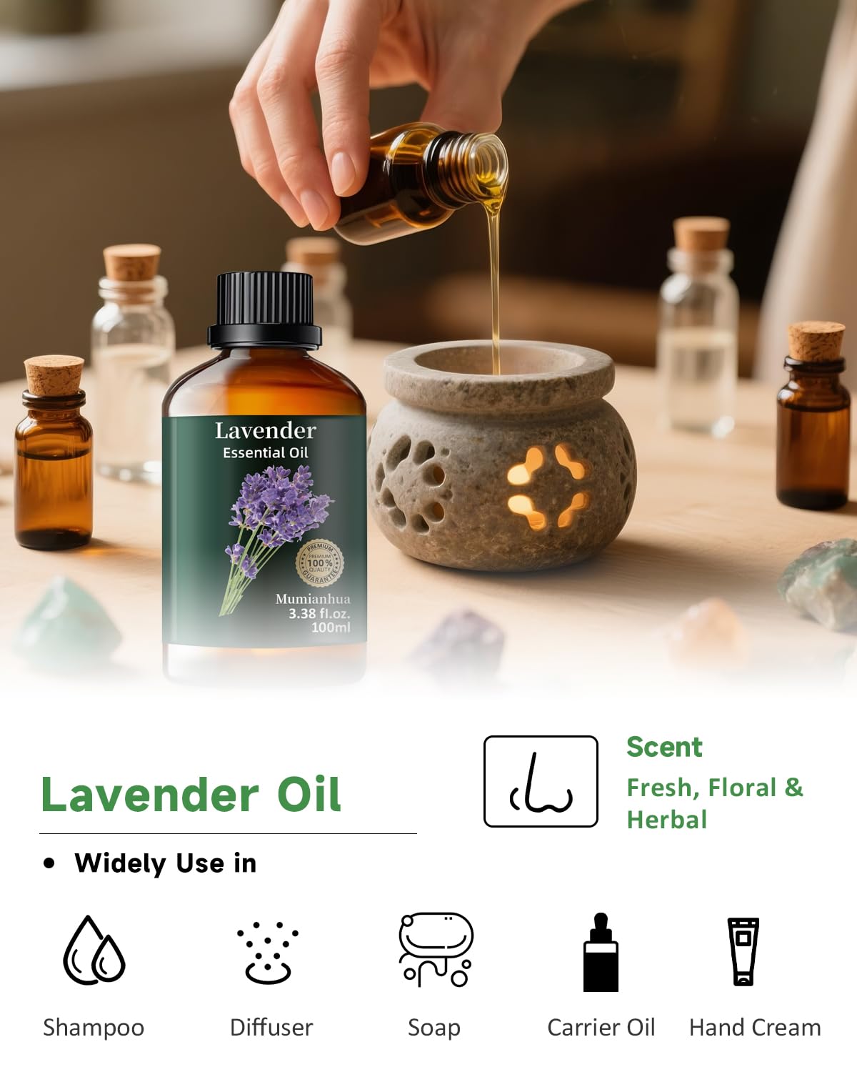 Mumianhua Lavender Oil spray for outdoor calm and fresh spaces
