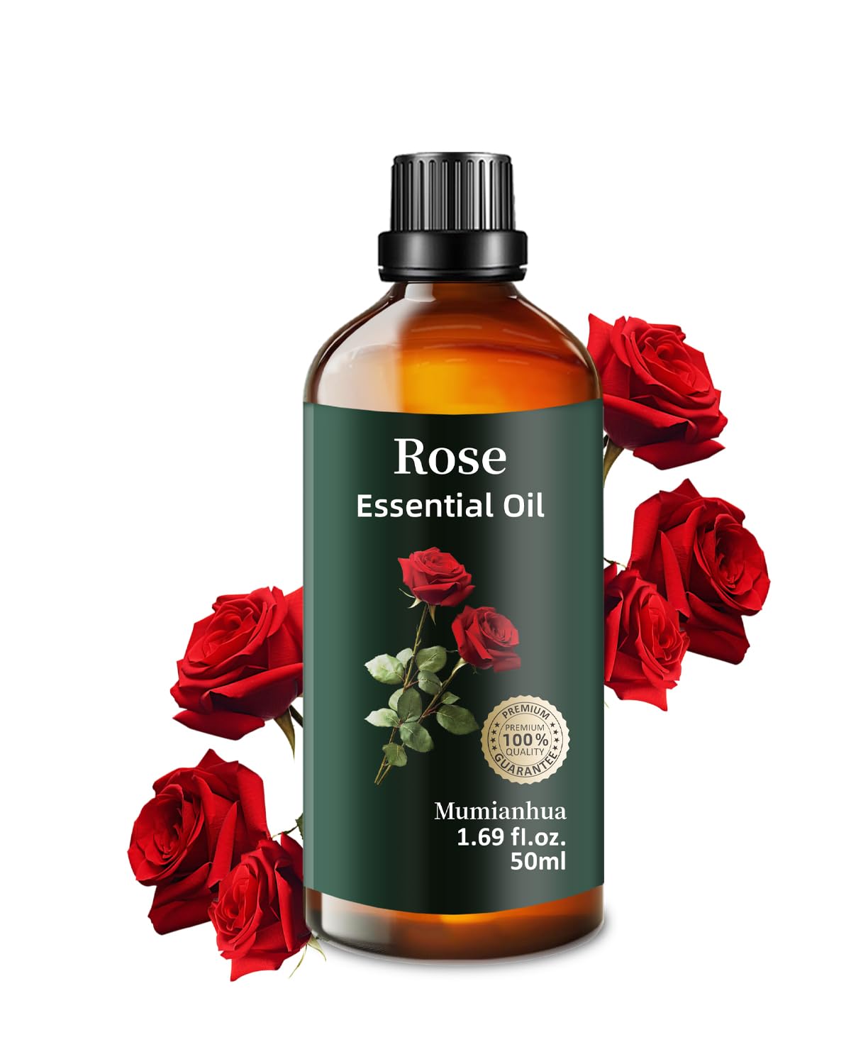 Mumianhua rose oil bottle for skin care and relaxation