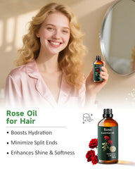 Mumianhua rose oil applied to skin for nourishing care