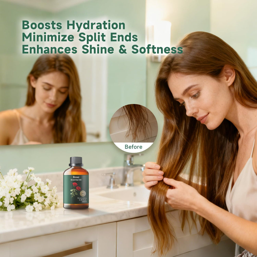 Pillow spray mist with Mumianhua rose oil for bedtime relaxation.