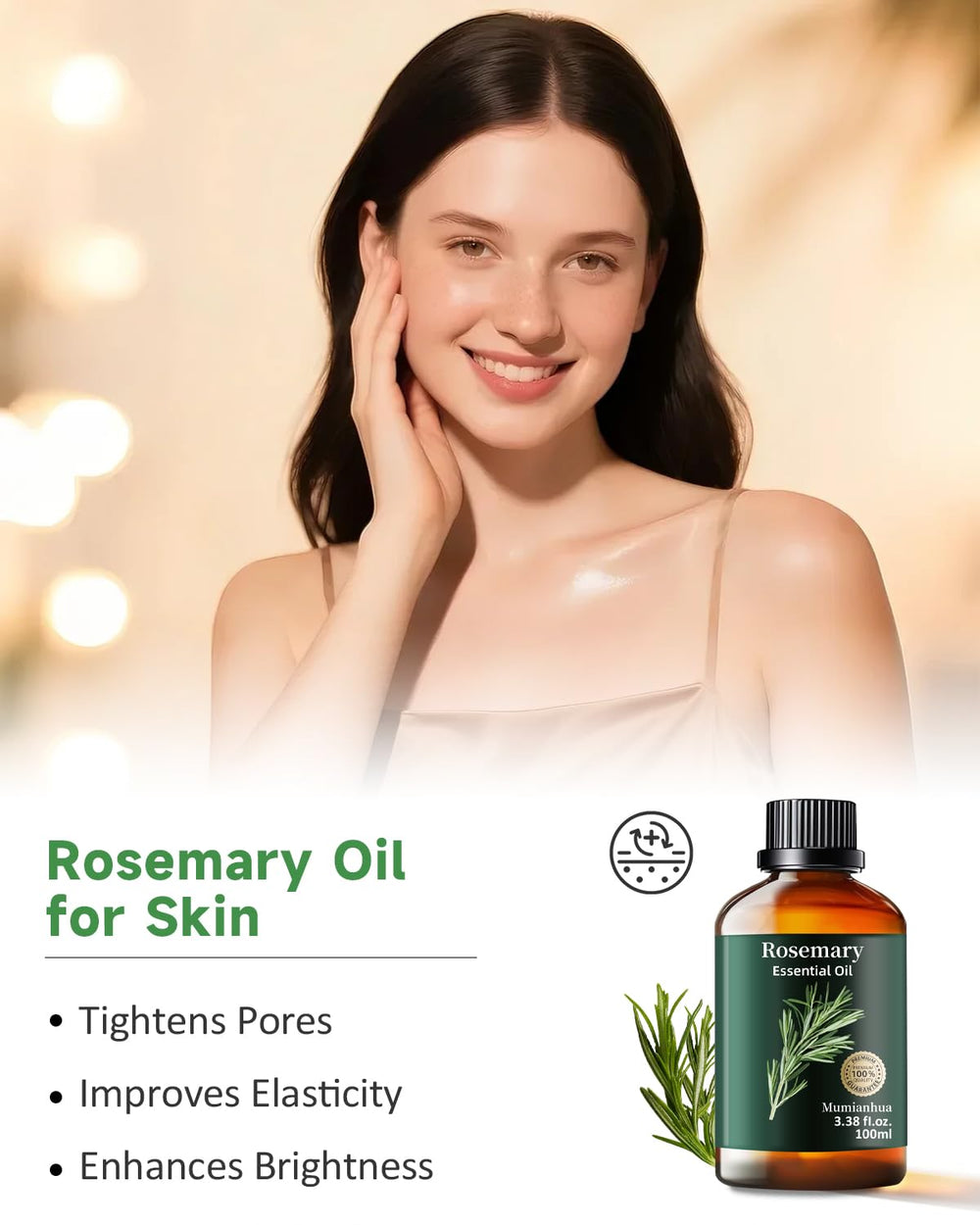 Mumianhua rosemary oil scalp massage aids scalp vitality.