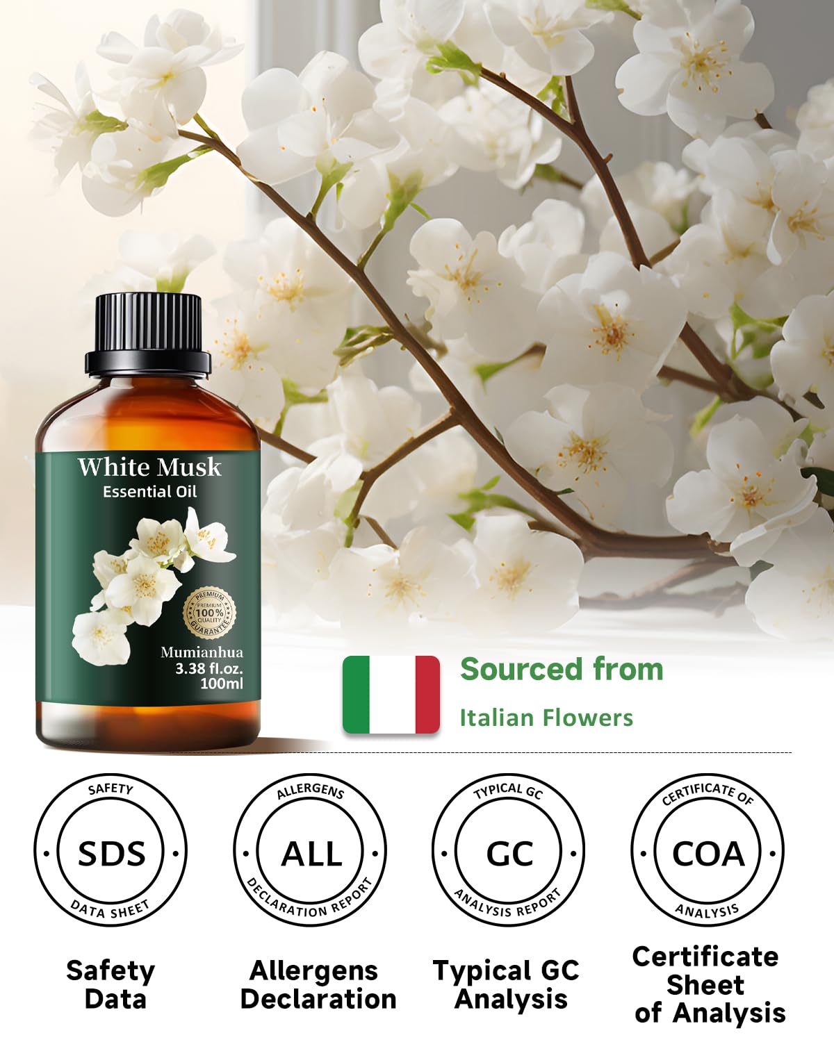 Mumianhua White Musk Oil car diffuser for on-the-go fragrance