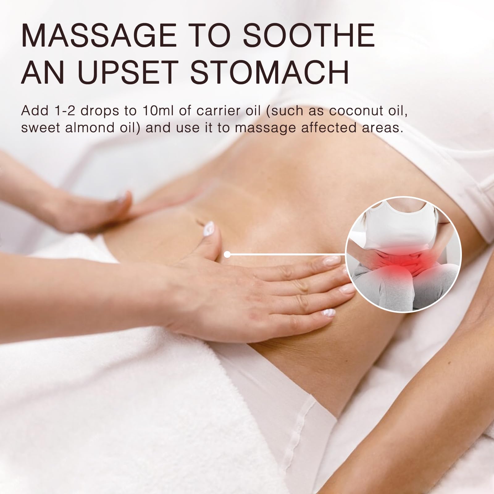 MUNUSNA Clove oil massage demonstrates soothing warmth with proper dilution.