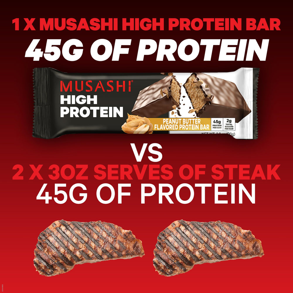 MUSASHI athlete-ready snack in gym bag, on-the-go protein support.