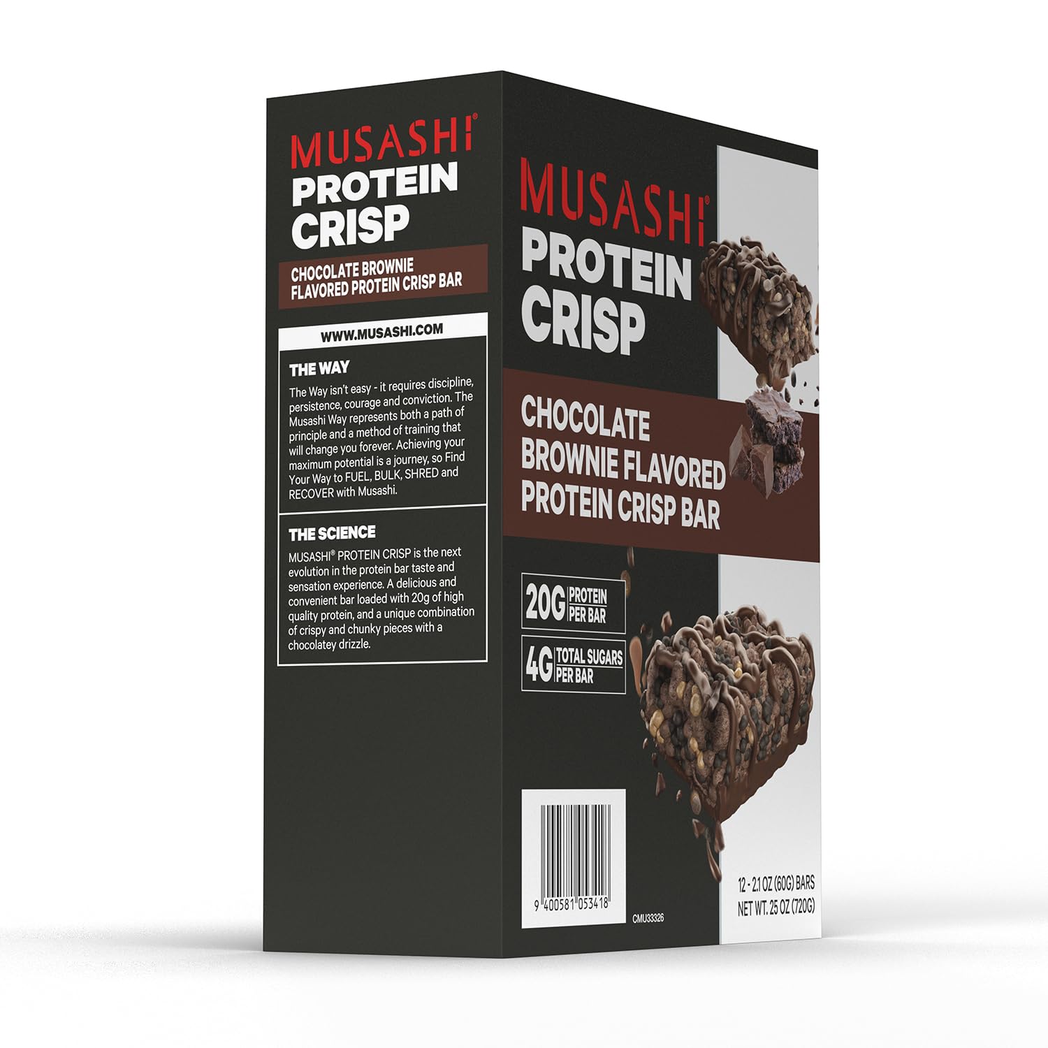 Musashi Protein Crisp Bar satisfies hunger with crispy chunks and chocolate