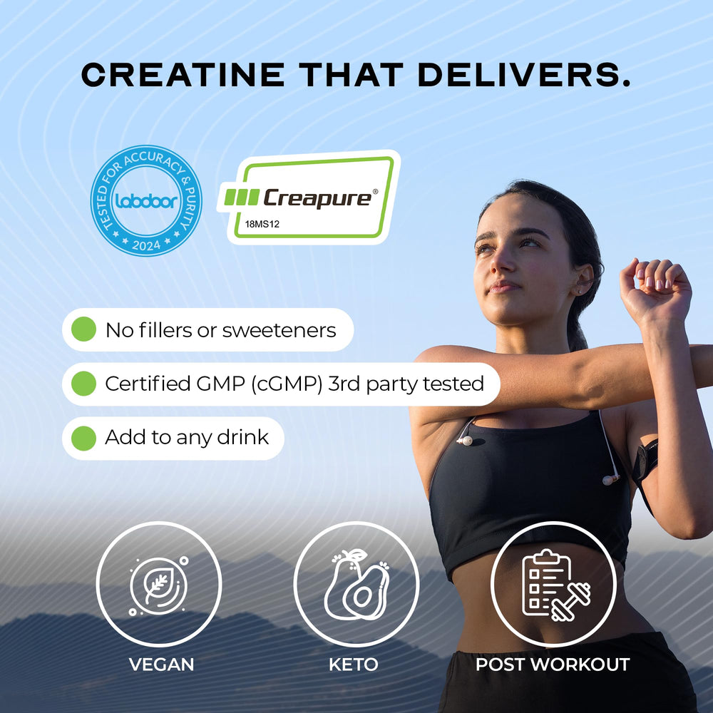 Muscle Feast Creapure 5g serving prepared for daily use