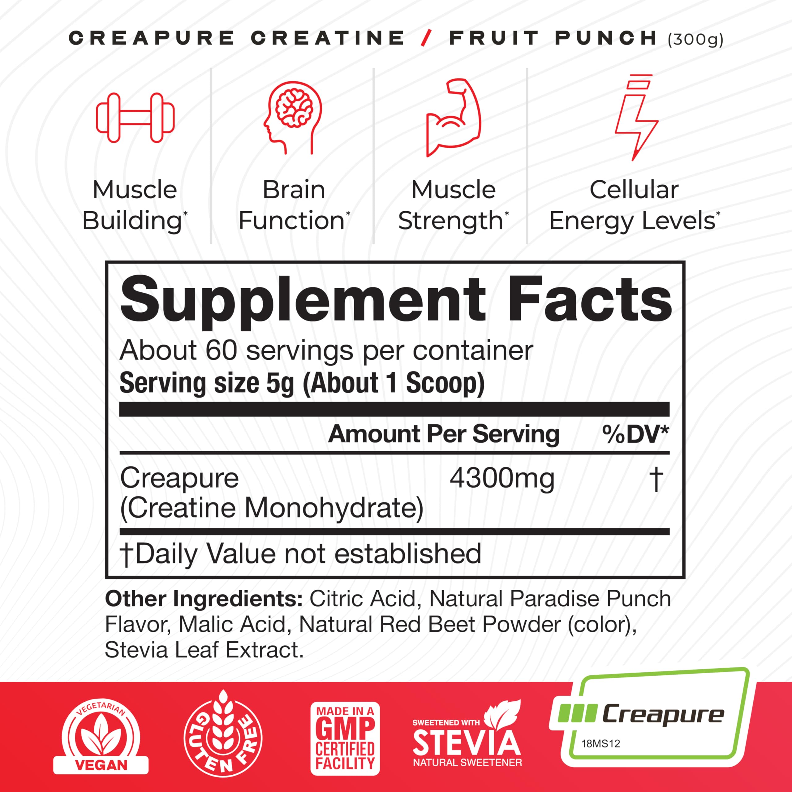 Muscle Feast Creapure powder dissolving in water for quick mixing.