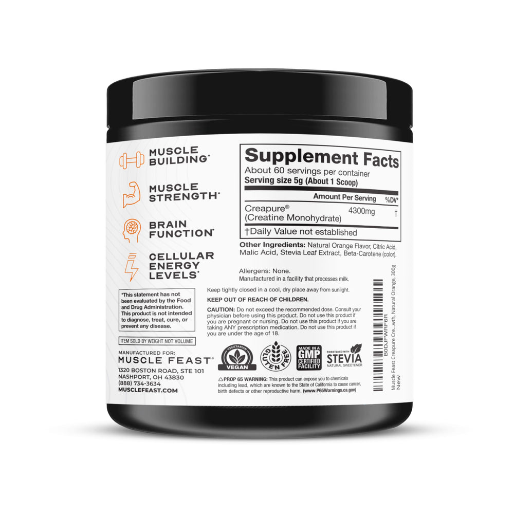 Natural Orange flavor aroma hints at a refreshing post-workout sip.
