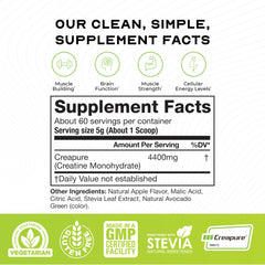 Muscle Feast Creapure tub with label highlighting quality.