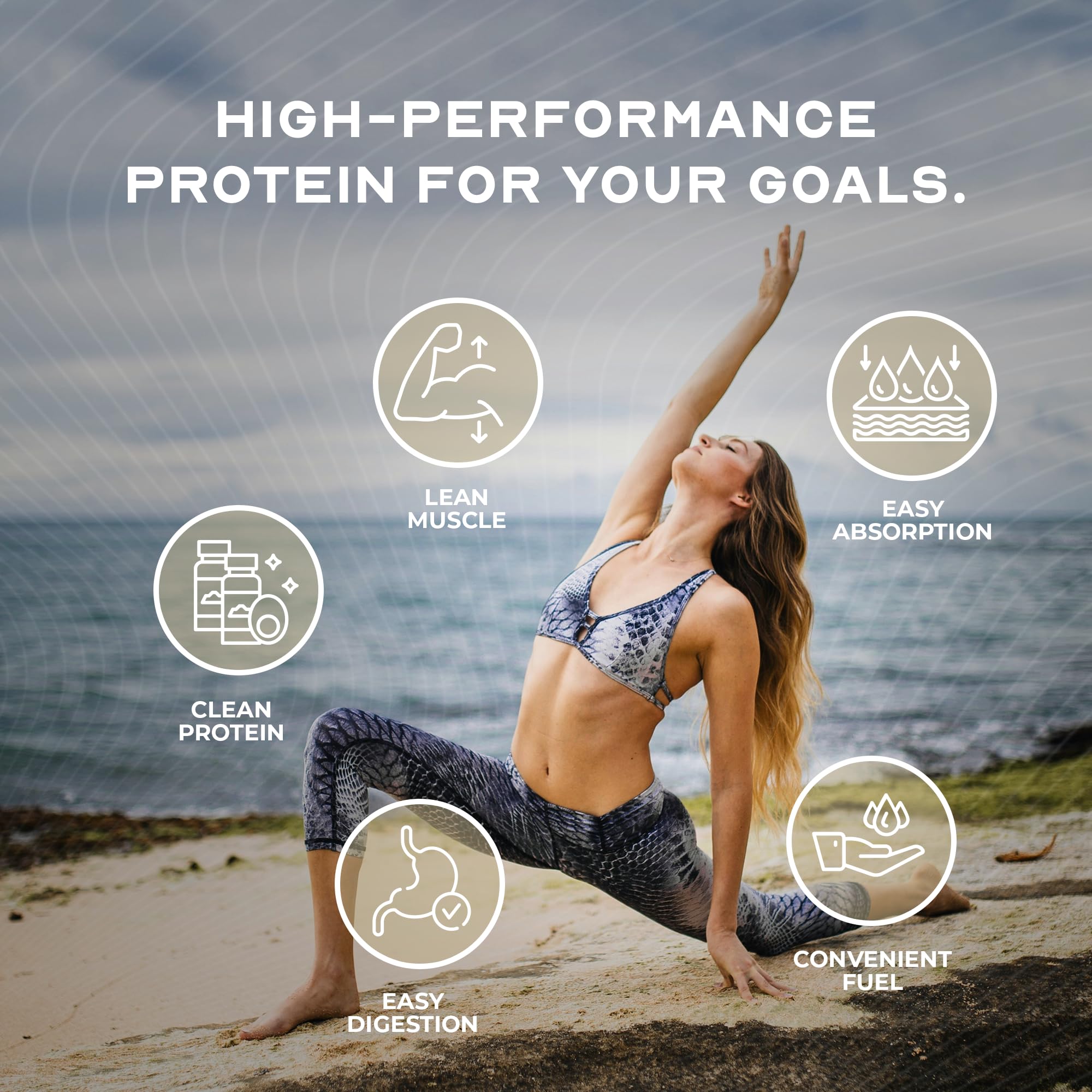 Muscle Feast label detail highlights clean ingredients and allergen-friendly protein.